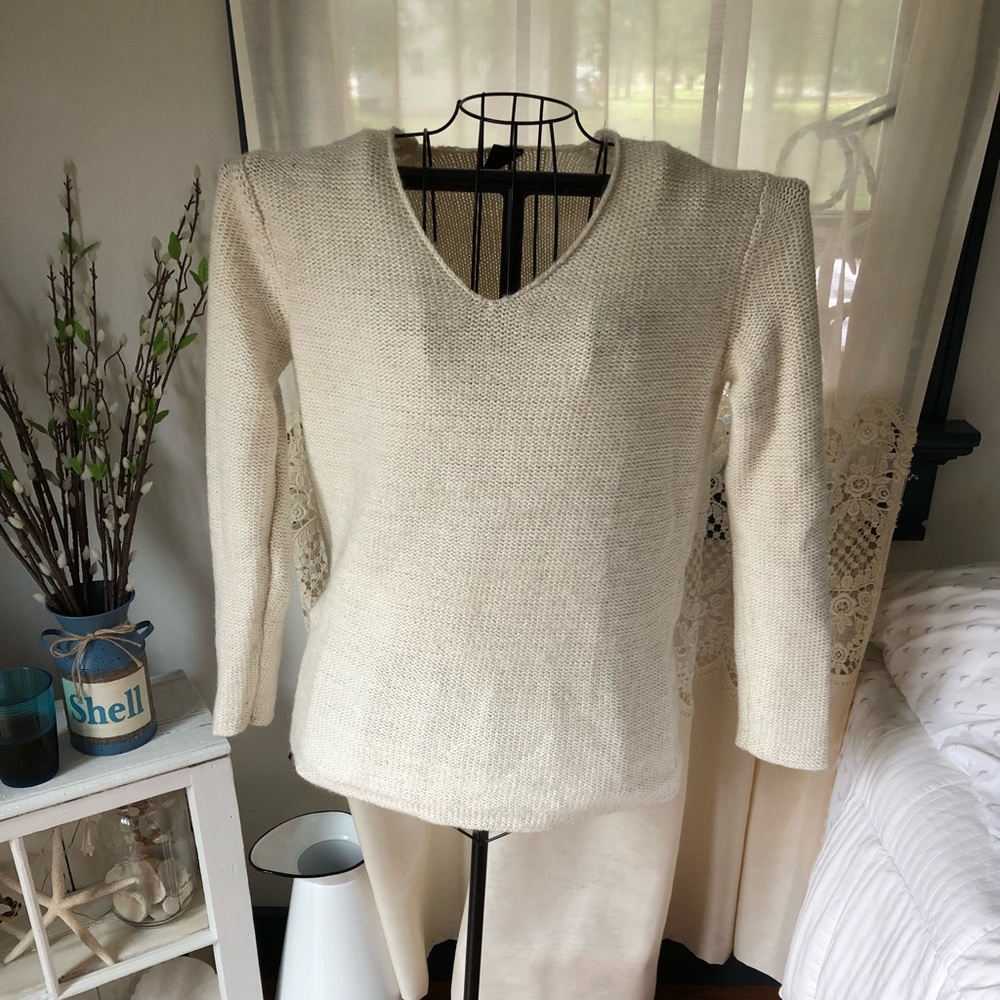 GAP ivory sparkle sweater